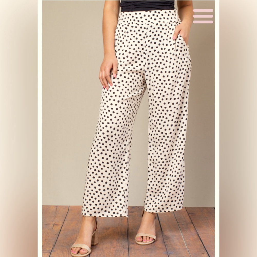 Stillwater Olsen Crop Pants in Cream and Black - Size XS